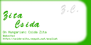 zita csida business card